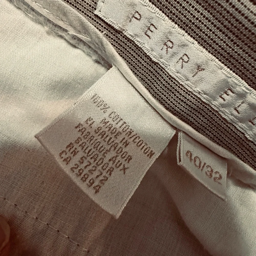Perry Ellis Cream Dress Pants Tailored Fit